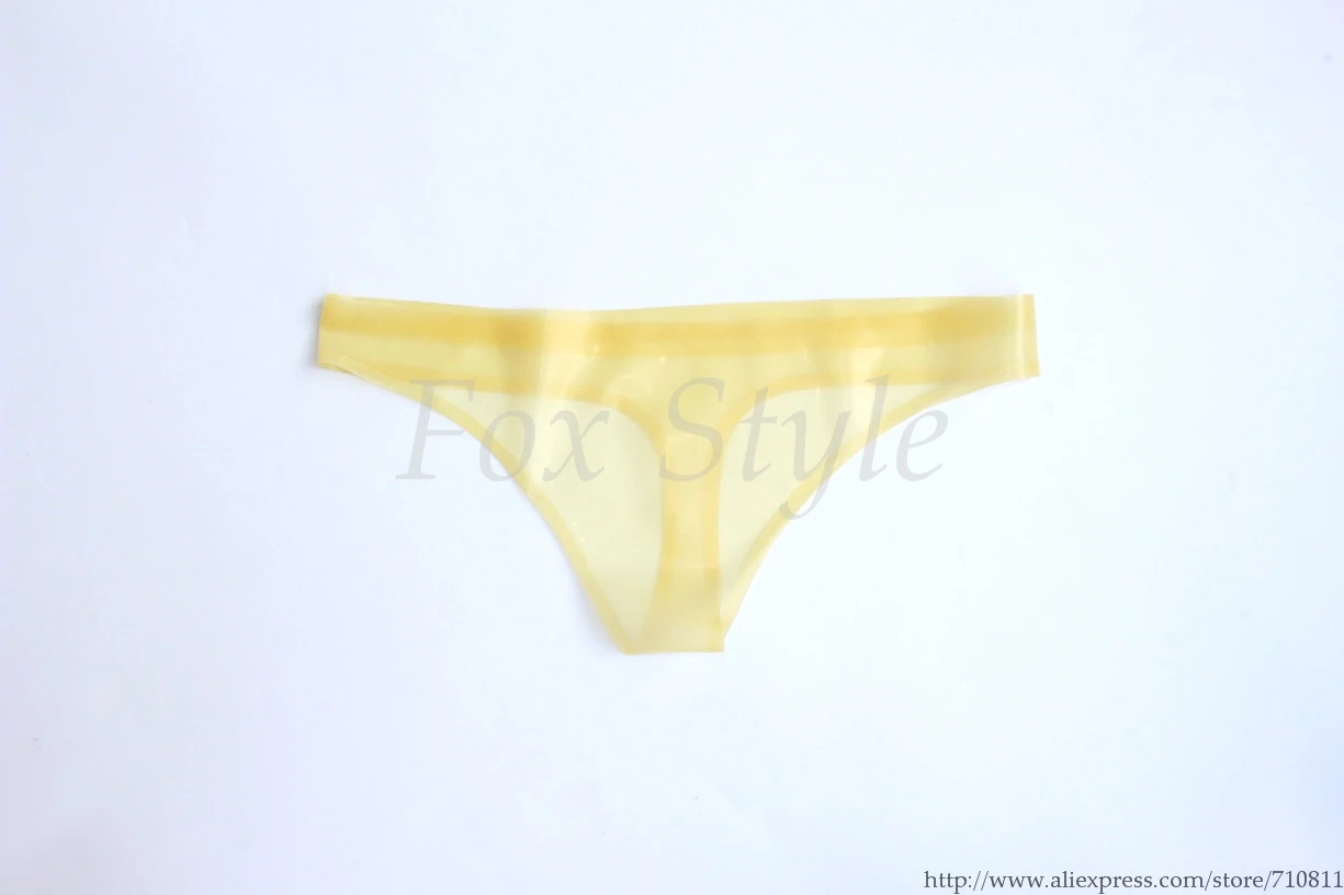 Женские резиновые стринги латексные трусы T back ручной работы прозрачные|latex