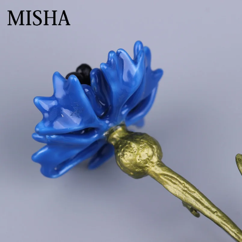Женская Брошь из натурального жемчуга MISHA Подарочная брошь с пресноводным жемчугом и эмалью Ювелирное