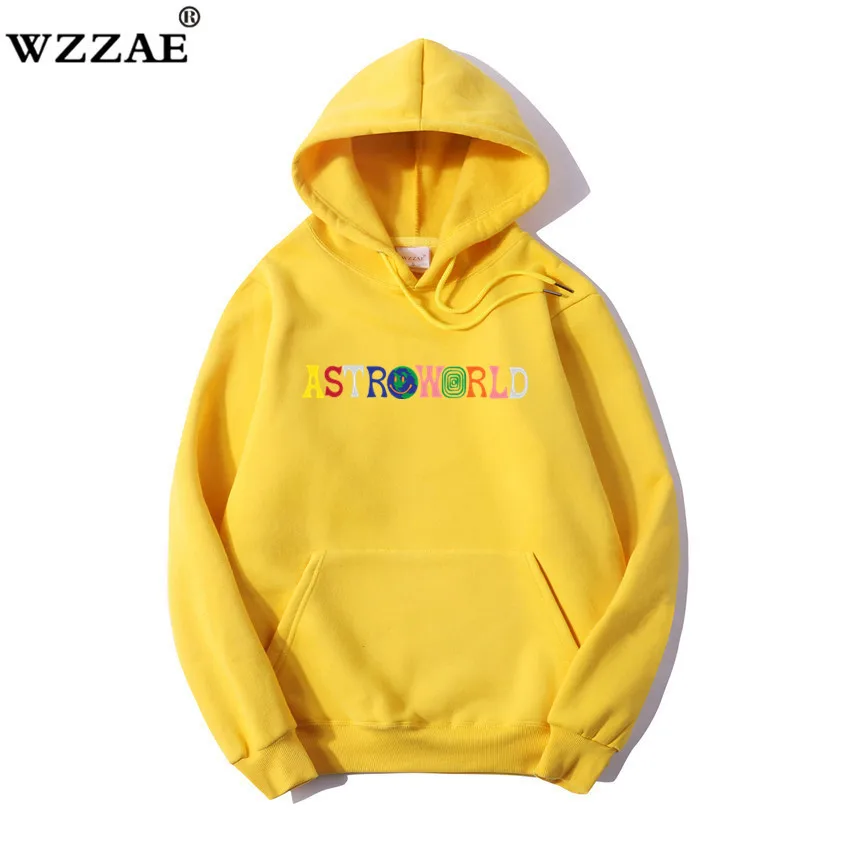 Трэвиса Скотта Astroworld WISH YOU WAS HERE вышитые радужные буквы для мужчин и женщин пуловер с капюшоном модная Толстовка в стиле хип-хоп