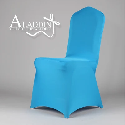 Water Blue 6A12A 4 шт./компл. домашние обеденные чехлы на стулья Свадебные украшения чехол для кресла спандекс Декор стул с обивкой пояса Ресторан Луки - Цвет: Water Blue 6A12A
