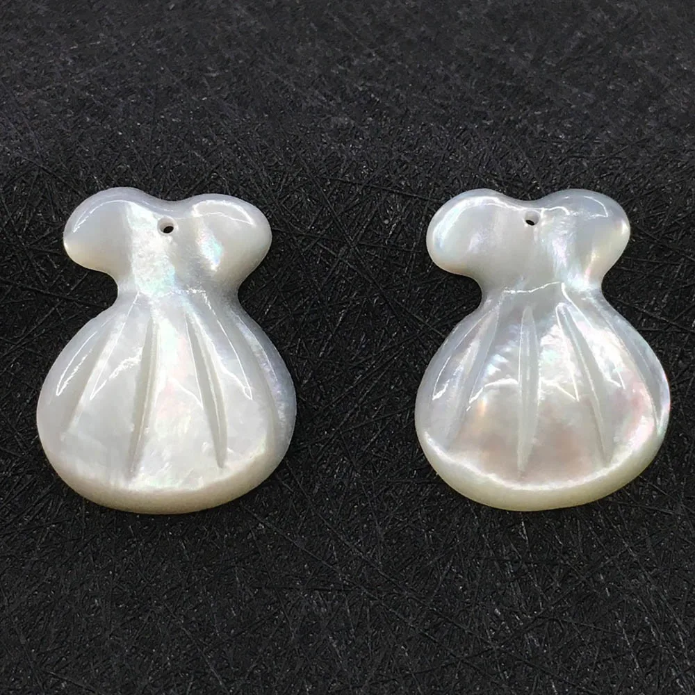 20*25 мм Белый Shell резные мешок денег Форма кулон Подвески камень 10 шт./лот|Ювелирная