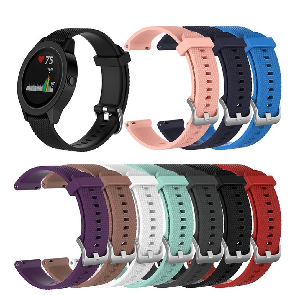 Ремешок для часов Garmin Vivoactive 3/Vivomove HR, мягкий силиконовый ремешок, аксессуары для умных часов, спортивный дышащий ремешок, браслет, ремень