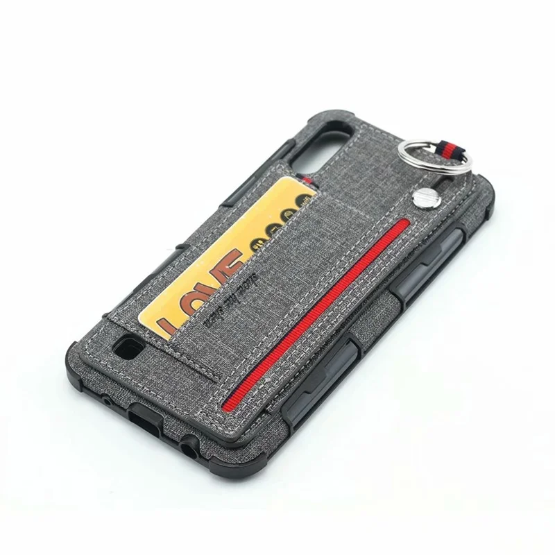 Чехол для samsung Galaxy M10, M20, M30, A10, A20, A30, A50, A70, задняя крышка, роскошный ремешок на руку, слот для карт, Ударопрочный Мягкий чехол, kimTHmall