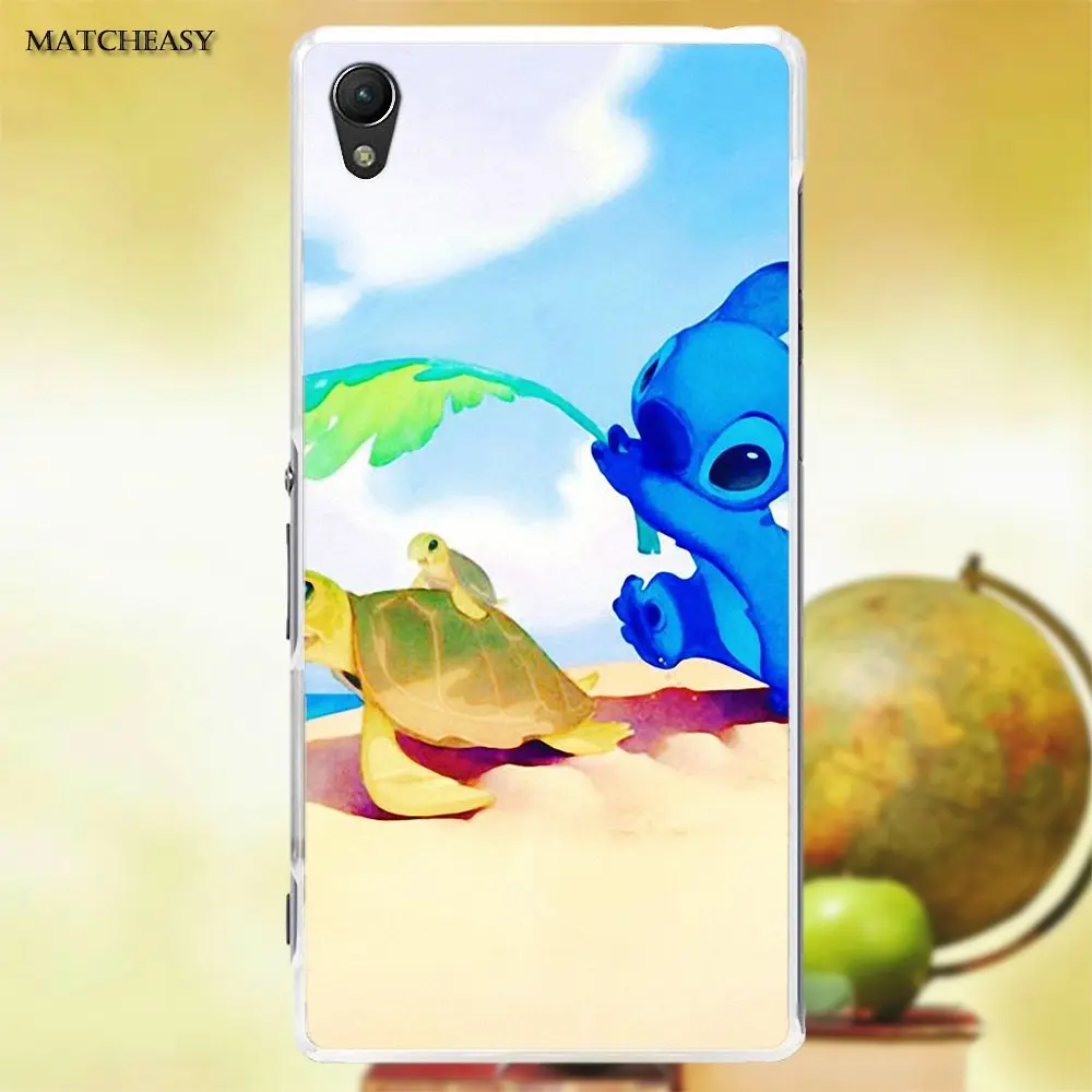 Oedmeb Лило и Стич черепаха ТПУ чехол Капа для Sony Xperia Z Z1 Z2 Z3 Z4 Z5 compact Mini M2 M4 M5 T3 E3