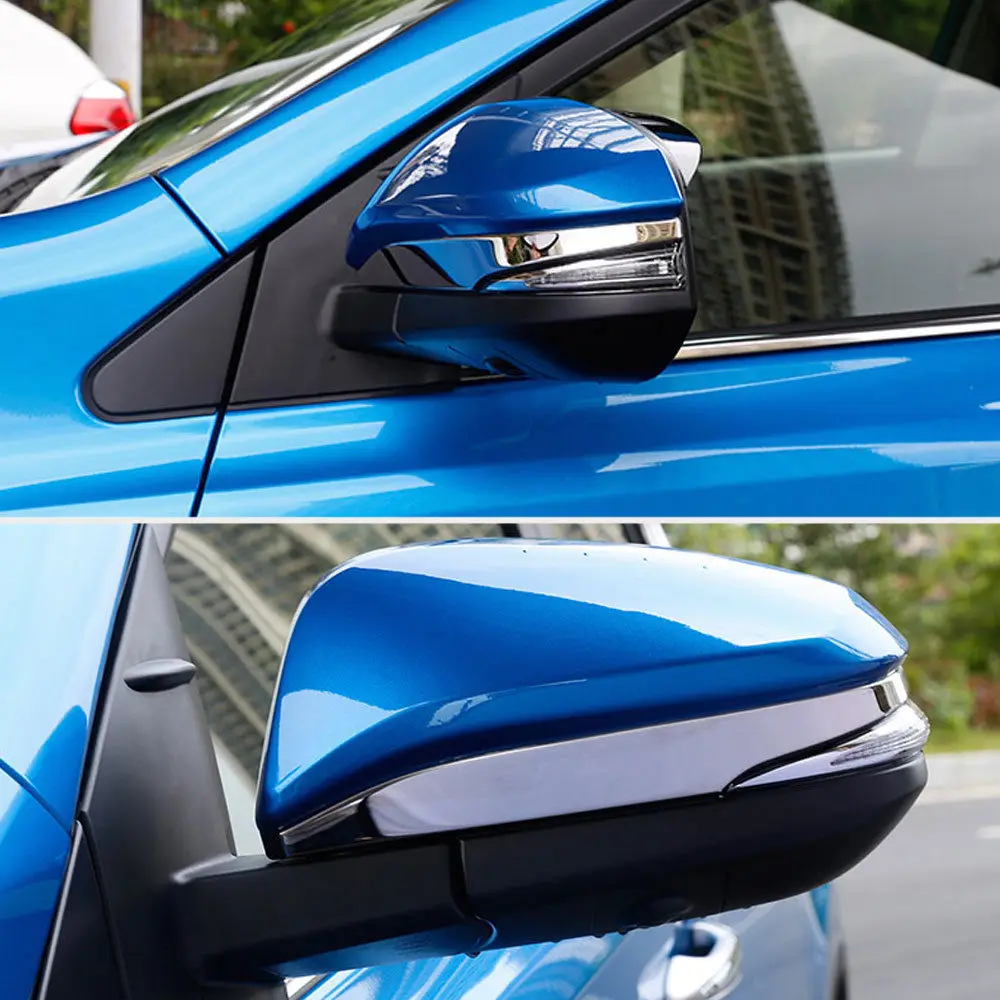 2 шт. накладки на боковые зеркала заднего вида из нержавеющей стали для Toyota RAV4 2014