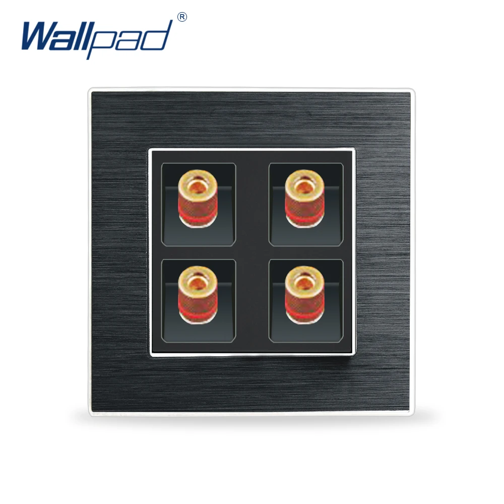 4 контактная аудиорозетка Wallpad роскошные электрические розетки из атласной