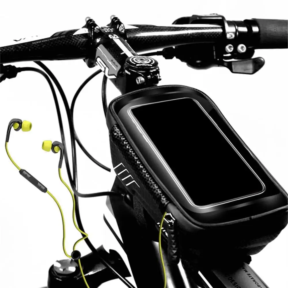 Сумка для горного велосипеда, непромокаемая, водонепроницаемая, MTB, передняя сумка, чехлы для мобильного телефона, для велосипеда, спорта, кемпинга, велоспорта, Аксессуары для велосипеда