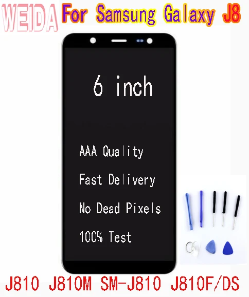 WEIDA 6 ''для Samsung Galaxy J8 2018 J810 J810M SM J810F/DS ЖК сенсорный экран в сборе|Экраны для