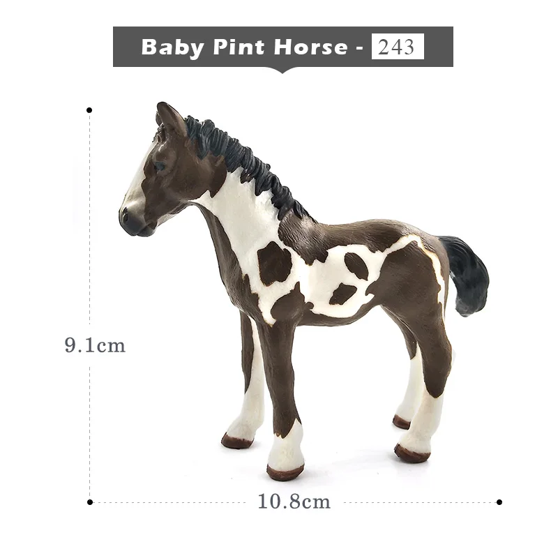 Baby Pint Horse Моделирование животных модель лошади фигурки детей домашний декор Фея Украшения Сада аксессуары фигурка подарок для детей игрушка - Цвет: Baby Pint Horse