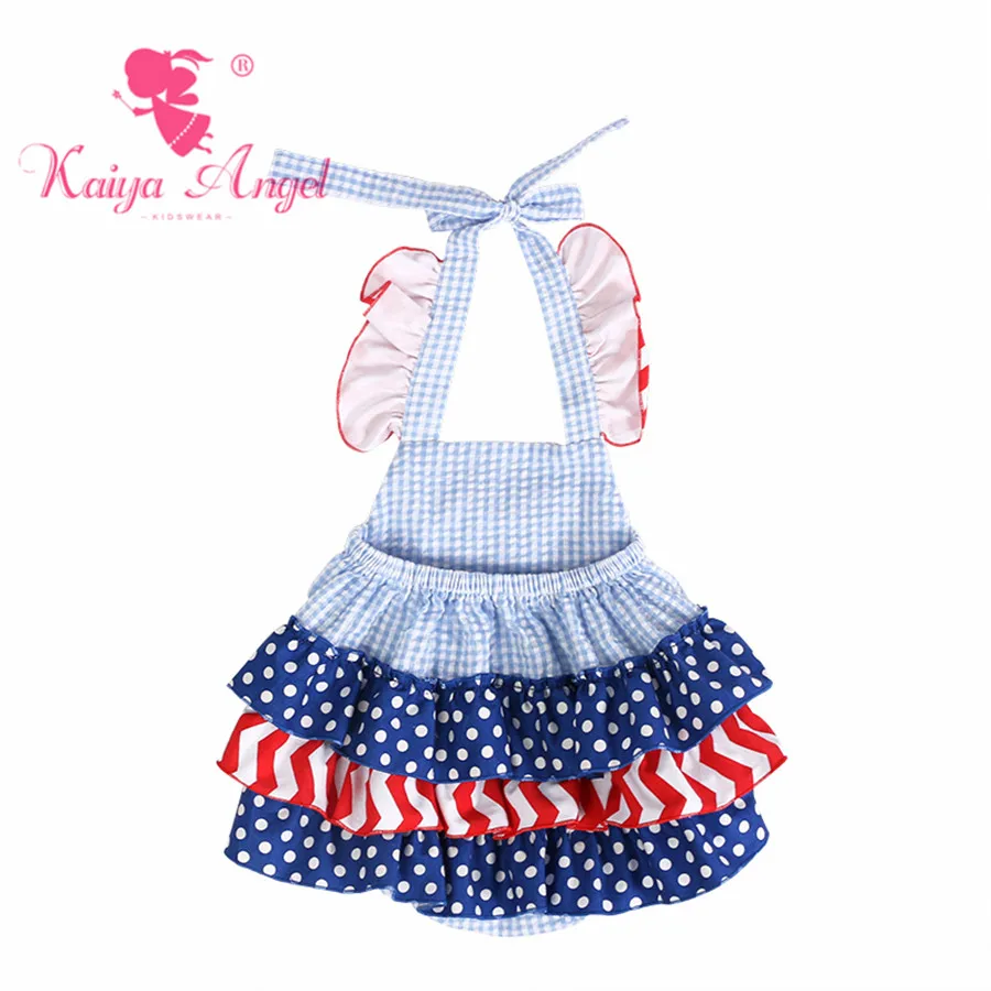 Kaiya Angel/платье для маленьких девочек 4 июля 2018 г. Лидер продаж платье дня патриотов