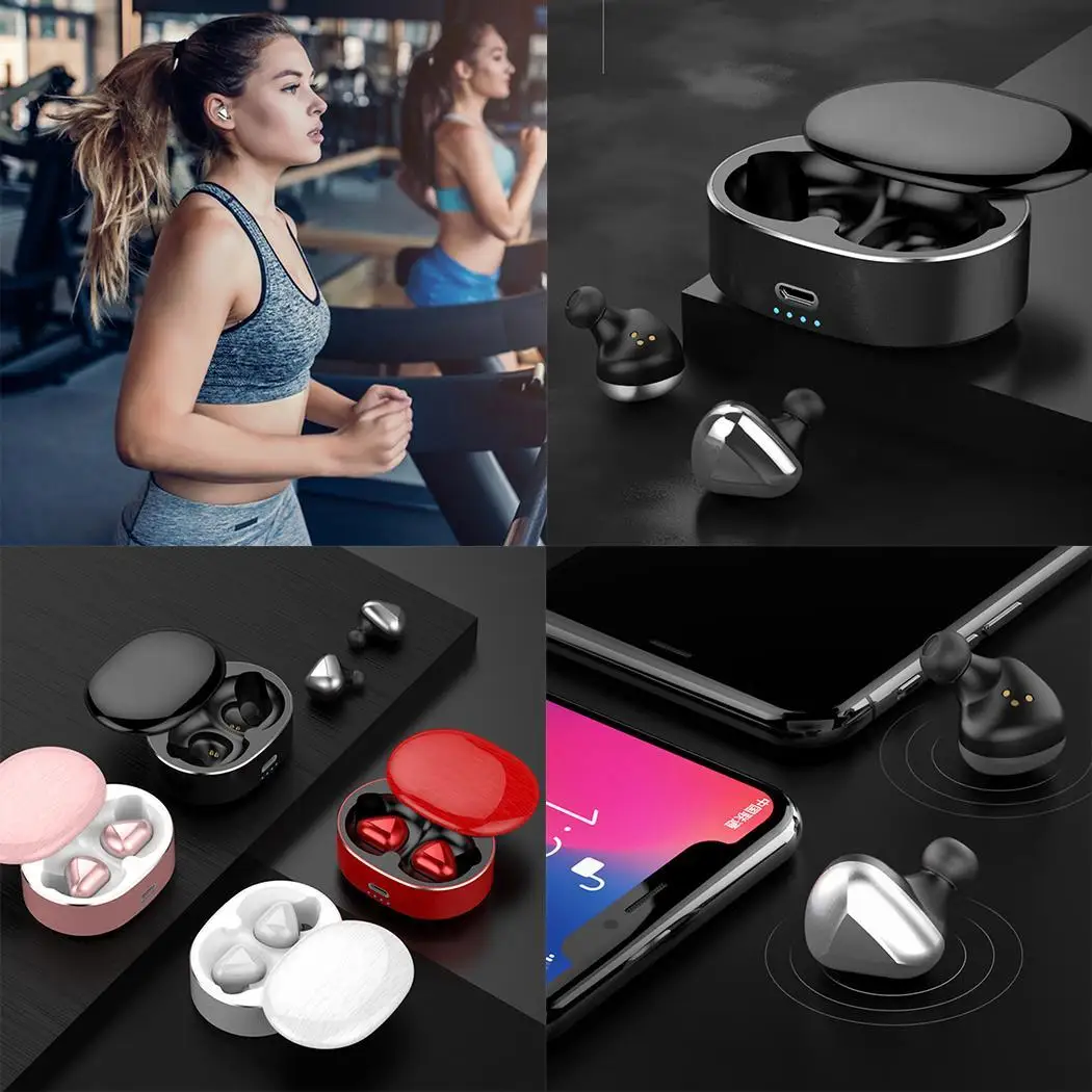 Общие беспроводные Bluetooth стерео наушники вкладыши 20 кГц IPX5 32 85dB 1h Спортивные