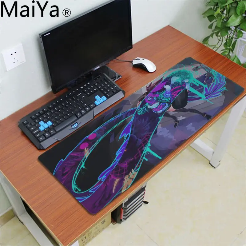 LockEdge 40x90cm MaiYa в запасенном KDA Akali Удобная мышка коврик игровой резиновый коврик для компьютерной мыши мышь прочный коврик для мыши на стол - Цвет: LockEdge 40x90cm