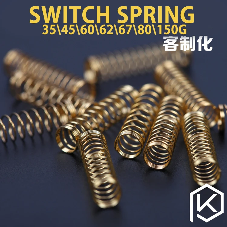 

switch spring gold plating spring 35g 45g 60g 62g 67g 80g 150g Custom Cherry MX Gold-Plated Cherry MX compatible