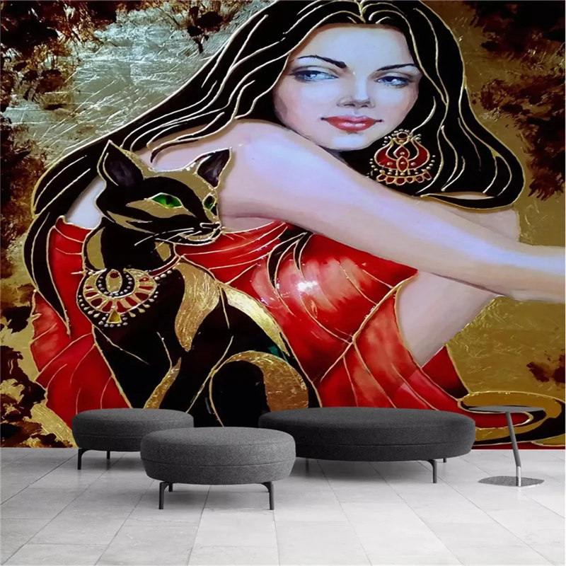 Beibehang behangподводный Ultra HD голая женщина художественный фото фон декоративные