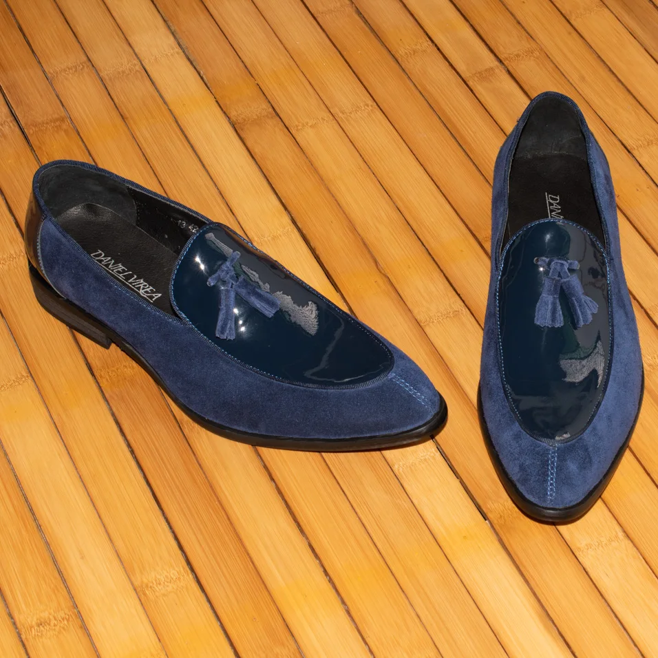 Мужские свадебные туфли из кожи и замши; мужские банкетные лоферы;# b271-13