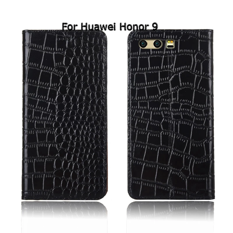Топ из натуральной коровьей кожи чехол для Huawei Honor 9 9i 10 10i 20i Lite чехол-подставка Флип Крокодил зерна чехол для телефона