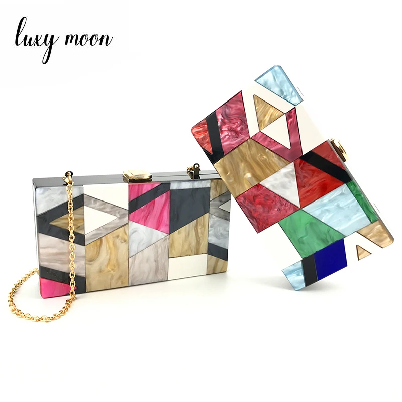 Вечерний кошелек Luxy Moon акриловый клатч сумка для женщин красная дизайнерская