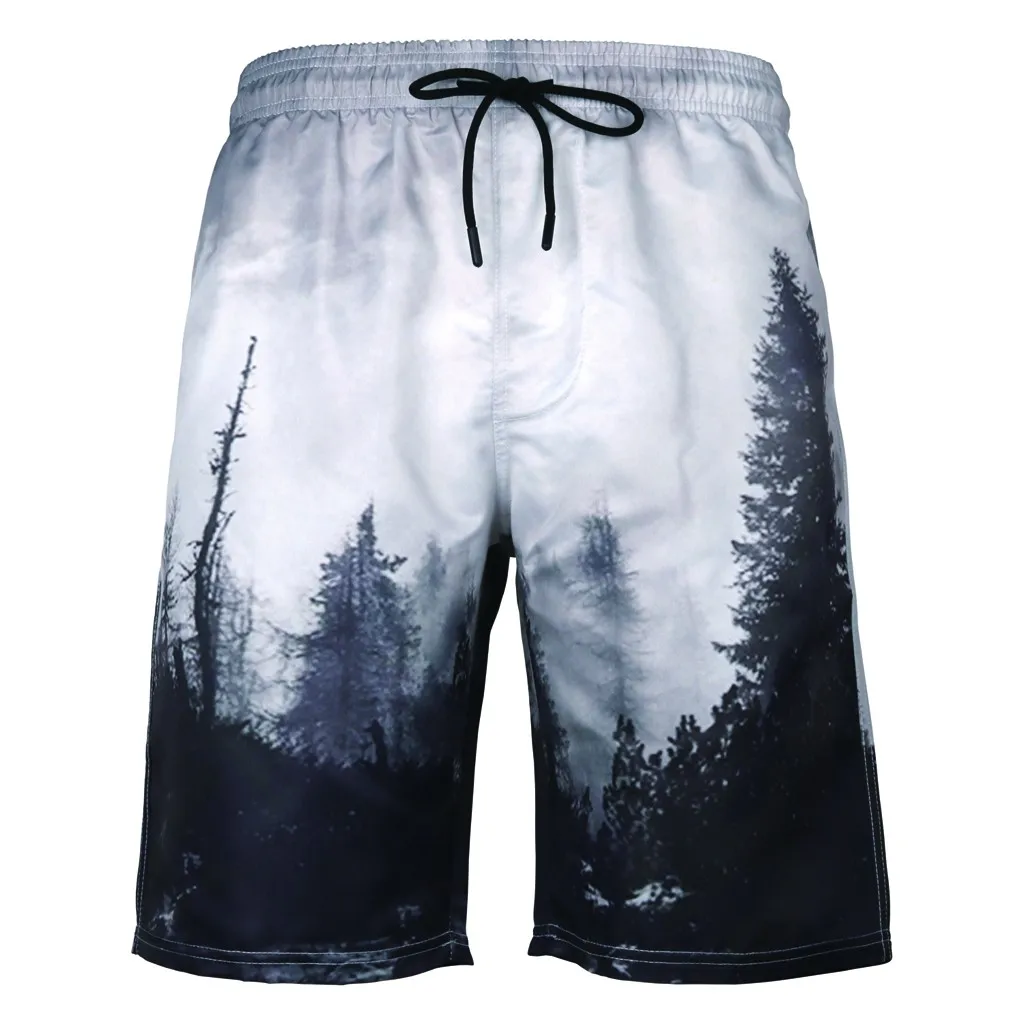 Мужские летние трусы с 3d-принтом повседневные спортивные пляжные шорты принтом