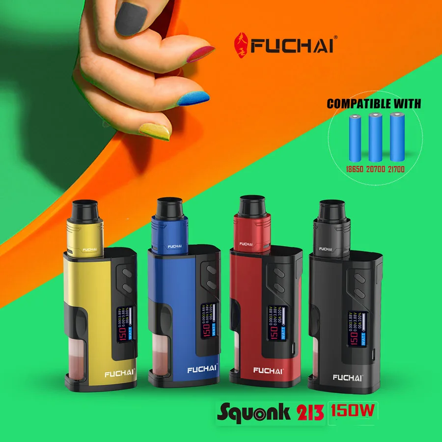 Новейшие sigelei fuchai диапазон squonk 213 вейп e электронная сигарета VAPE mod kit и распылитель