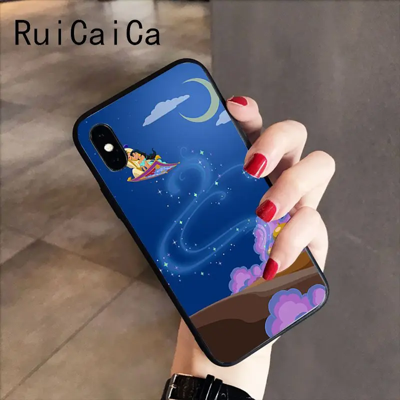 RuiCaiCa Aladdin обложка фильма черный мягкий чехол для телефона iPhone 5 5Sx 6 7 7plus 8 8Plus X XS MAX XR
