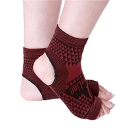2 pcs elastic knitted tourmaline magnetic therapy ankle brace support band sports gym protects therapy shoes ankle protector