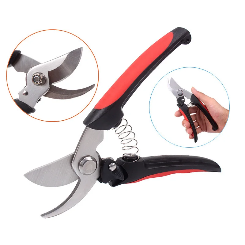 

FATCOOL Stainless steel gardening grafting tool fruit tree pruning shears non-slip spring scissors pruning tools
