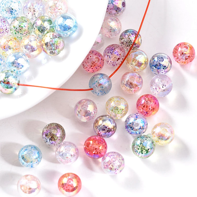 Разноцветные Круглые бусины с дырочками из ABS имитация жемчуга сделай сам