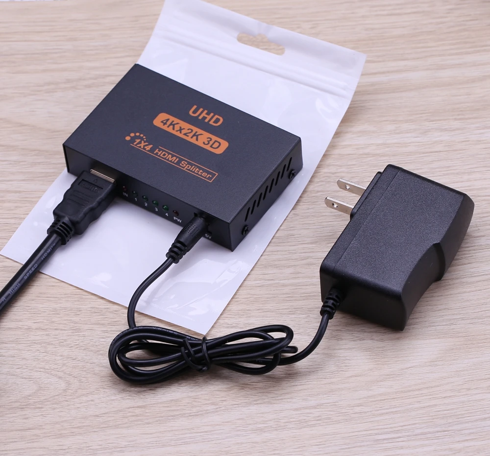 Сплиттер коробка UHD 3D 4K x 2K HD 1080p 1X2 1X4 HDMI сплиттер видео конвертер для PS3 DVD PC tv Box ТВ