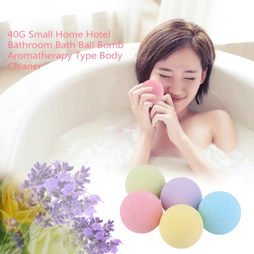 

40G Bath Salt Ball Small Size Home Hotel Bathroom Bomb Aromatherapy Type Body skin care Cleaner Handmade Bath Bombs Gift 2018new