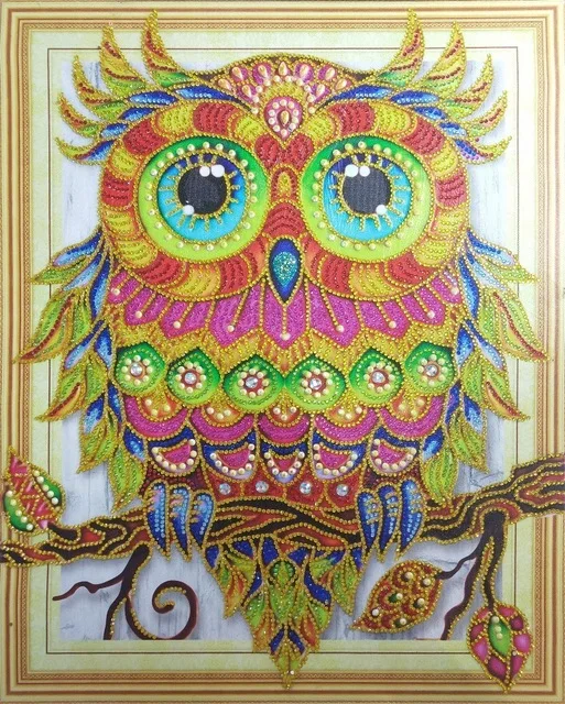 Y014 2019new 5D DIY особой формы Алмазная вышивка крестиком на рисунке, картинка с животными для вышивки со стразами из Стразы домашний декор 40x50 см - Цвет: Y014