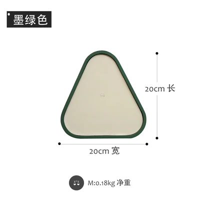 green triangle Мелкий поднос для хранения, деревянный поднос для хранения ювелирных изделий, простой современный мягкий поднос - Цвет: green triangle