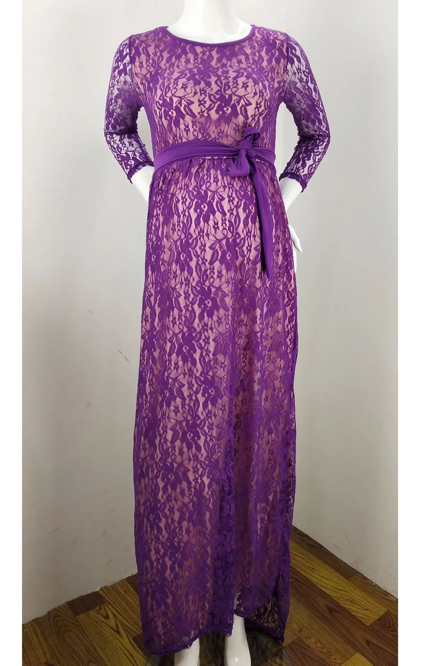 Кружевное Свадебное платье для беременных реквизит фотосессии кружевное Одежда