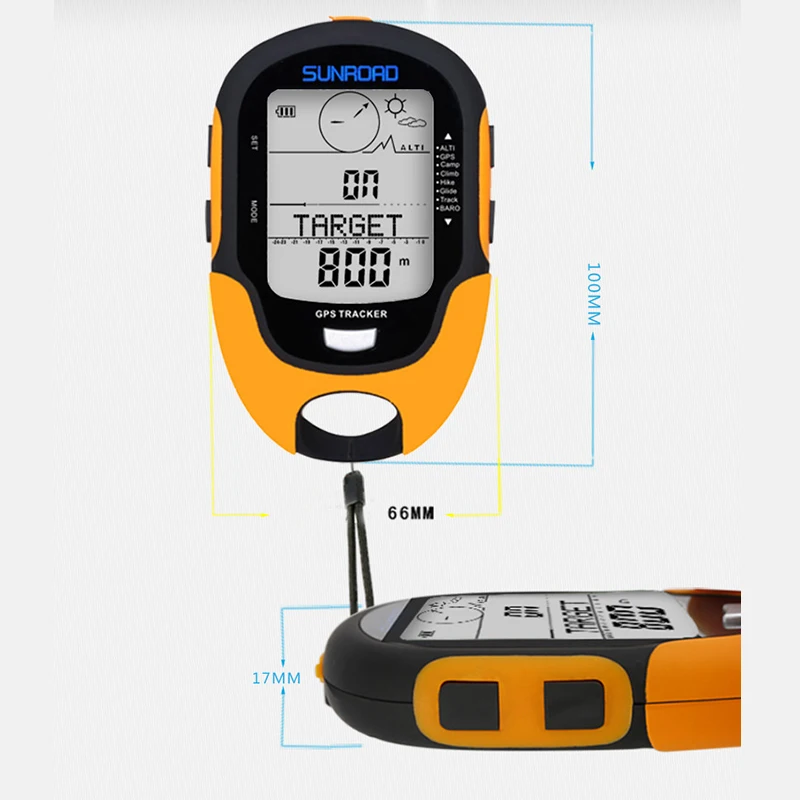 Sunroad Gps-трекер локатор поиск навигация компас ручной Usb Перезаряжаемый цифровой