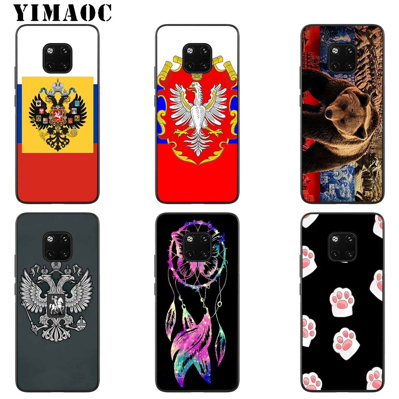 Мягкий силиконовый чехол для телефона YIMAOC с флагом Российской Федерации Huawei Mate 30