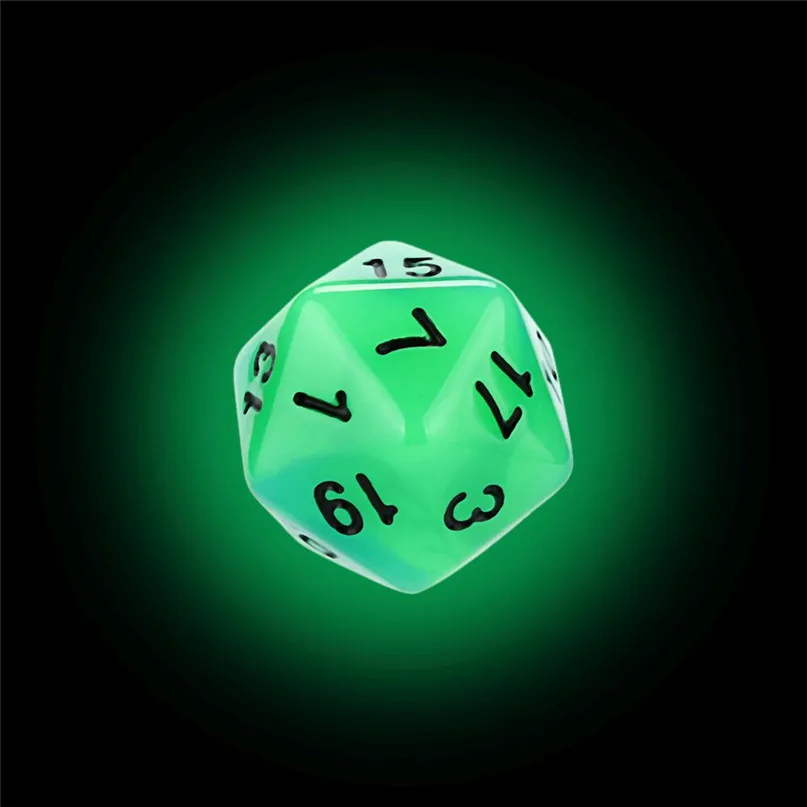 7 шт./компл. цифровой кости Световой TRPG игра многогранные D4-D20 мульти-сторонее