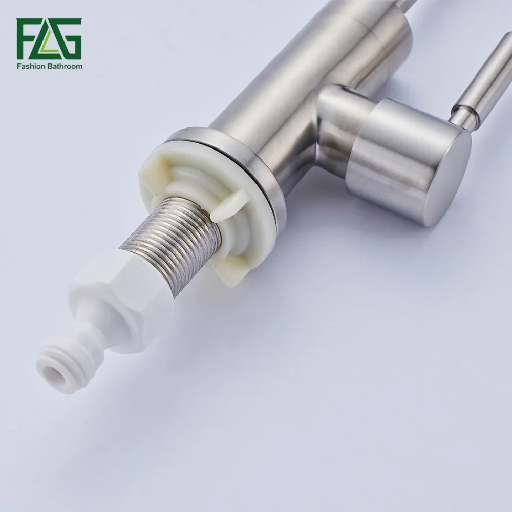 FLG матовый никелевый поворотный кран для питьевой воды 3-полосный фильтр