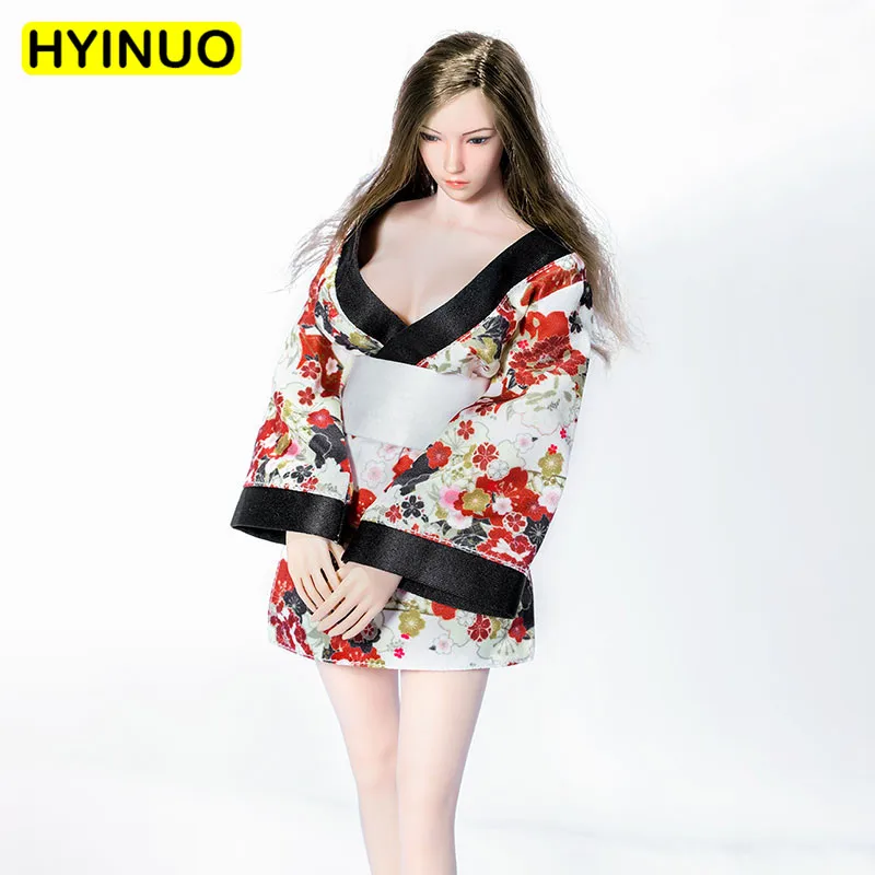 

1/6 Scale Sexy Female Japanese Sexy Ladies Dress Kimono Short Skirt Clothes Clothing Set For 12" Action Figure Female Body