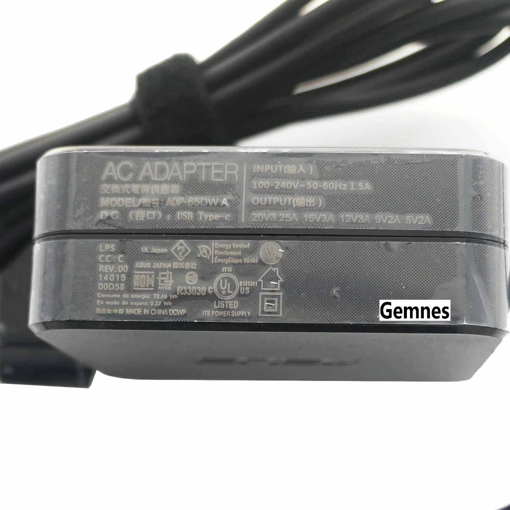 65 Вт 45 USB Type C зарядное устройство для телефона Asus Macbook Pro Xiaomi Huawei Samsung Mate адаптер