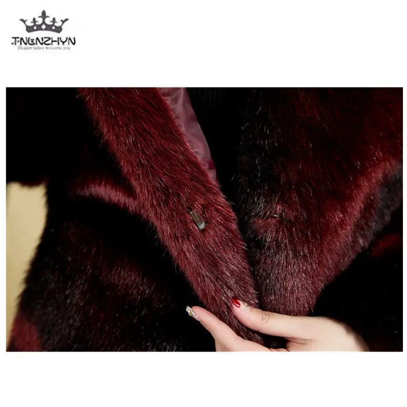 Шуба из искусственного меха норки для женщин среднего возраста 2019|fur fur|imitation