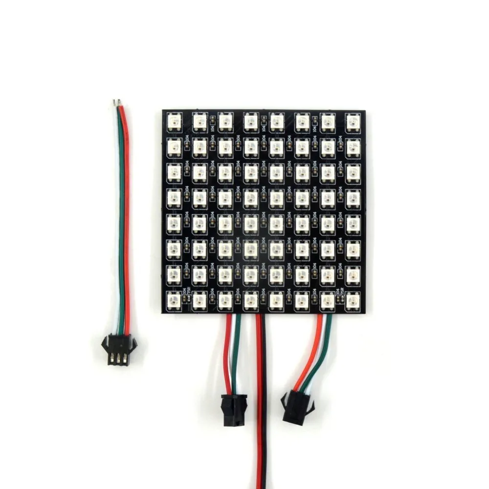 SK6812 16x16 8x32 8x8 WS2812B Панель 256 пикселей светодиодный запрограммирован Панель Экран WS2811 SMD 5050 светодиодный цифровой гибкая адресуемых DC5V