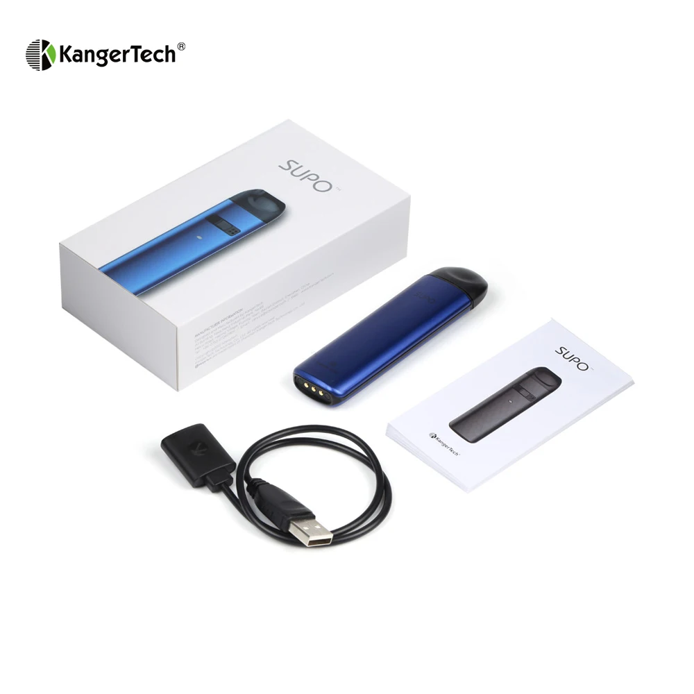 2019 оригинальный KangerTech SUPO Pod Комплект с 2 мл встроенный аккумулятор 800 мАч