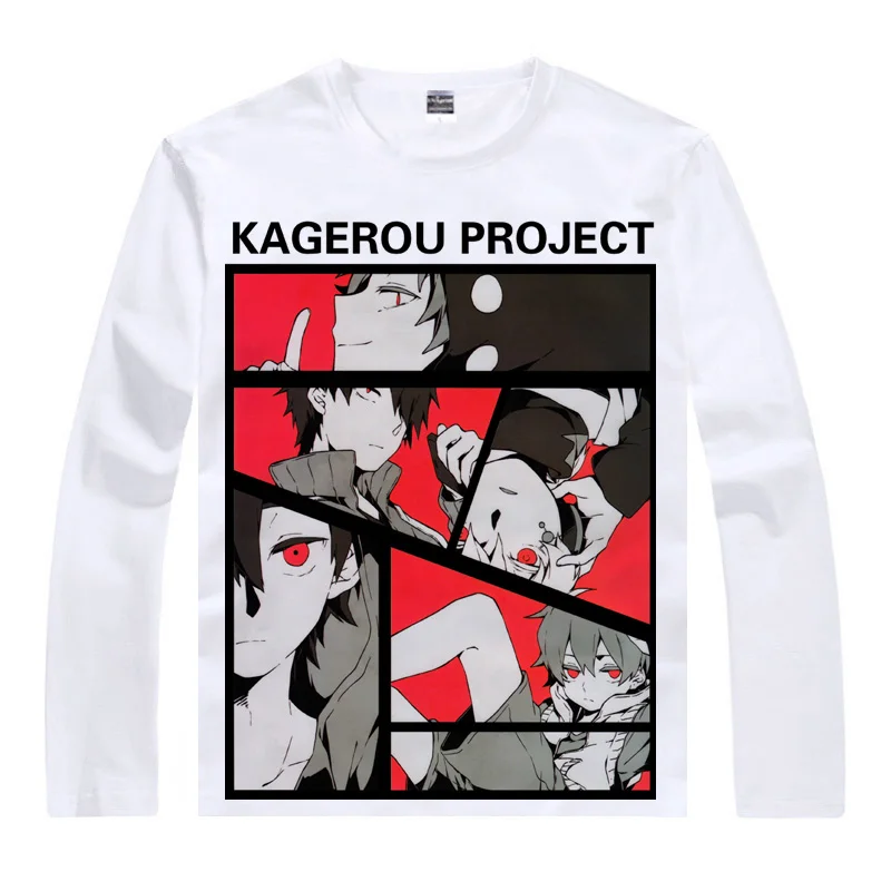 

Kagerou Project T-Shirts Multi-style Long Sleeve Shirts Kagero Purojekuto Heat Haze Project Mekakucity Actors Kido Cosplay Shirt