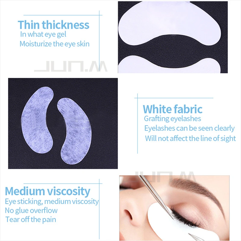 100 пар новые бумажные накладки для ресниц под глазами наращивания наклейки глаз