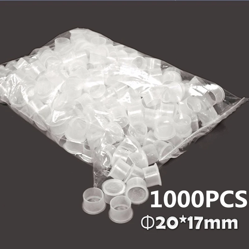 1000 шт Большая татуировка Inkcup белые пластиковые Чернила крышки для чашек Пигмент