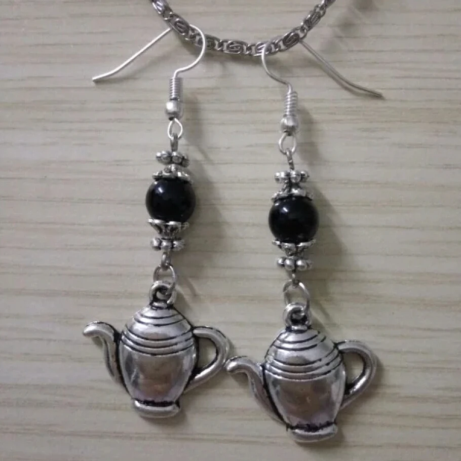 Vintage Multicolor Beads Charm Pendants Drape Earrings For Women Jewelry Z431