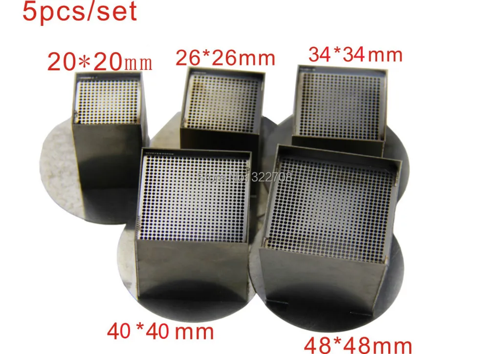 Free shipping!5pcs/set BGA nozzle R390/392/R490/5650/590 20X20mm 26x26mm 34x 34mm 40*40mm 48x48mm