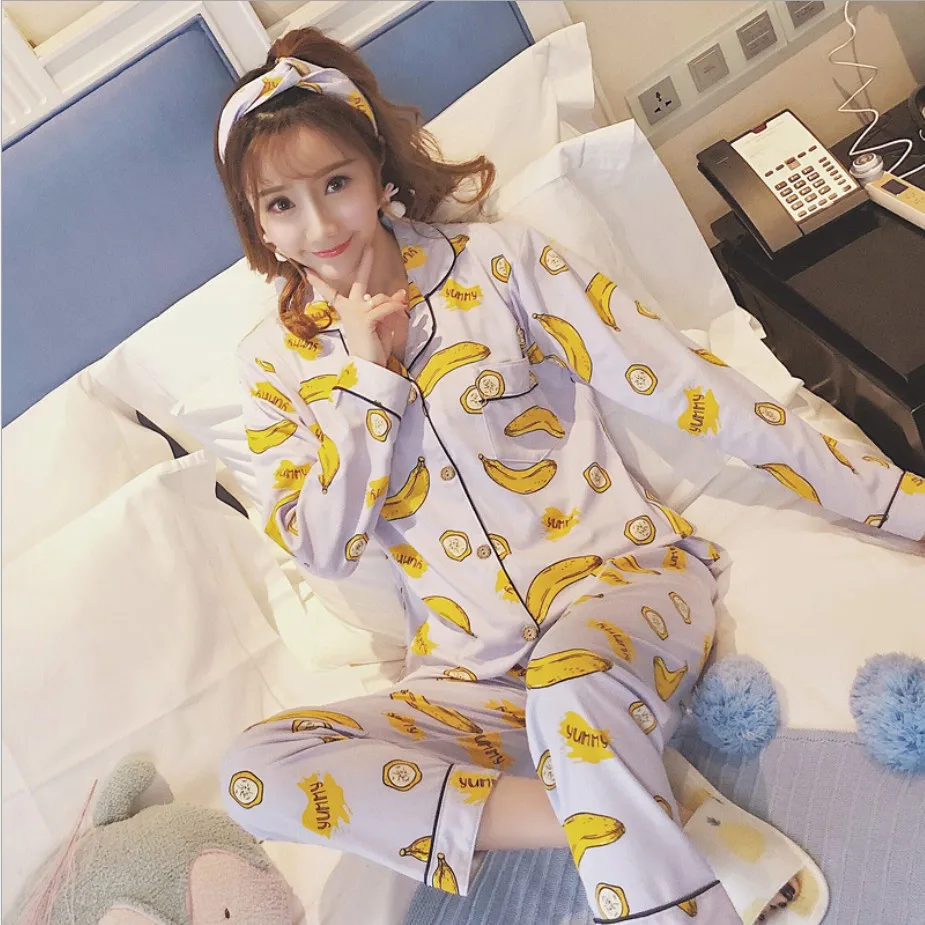 Женские пижамы Шелковый атласный комплект нижнего белья пижама с длинным