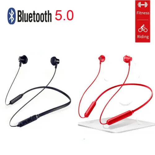 Спортивные наушники вкладыши Bluetooth 5 0 с креплением на шею Twins Лидер продаж