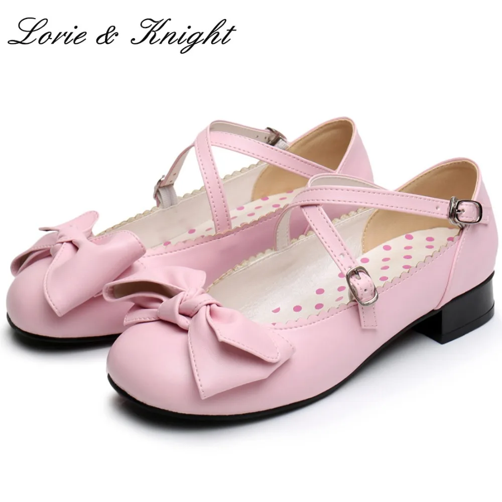 Балетки в японском стиле с бантиком мягкие туфли цвета шампанского для принцессы