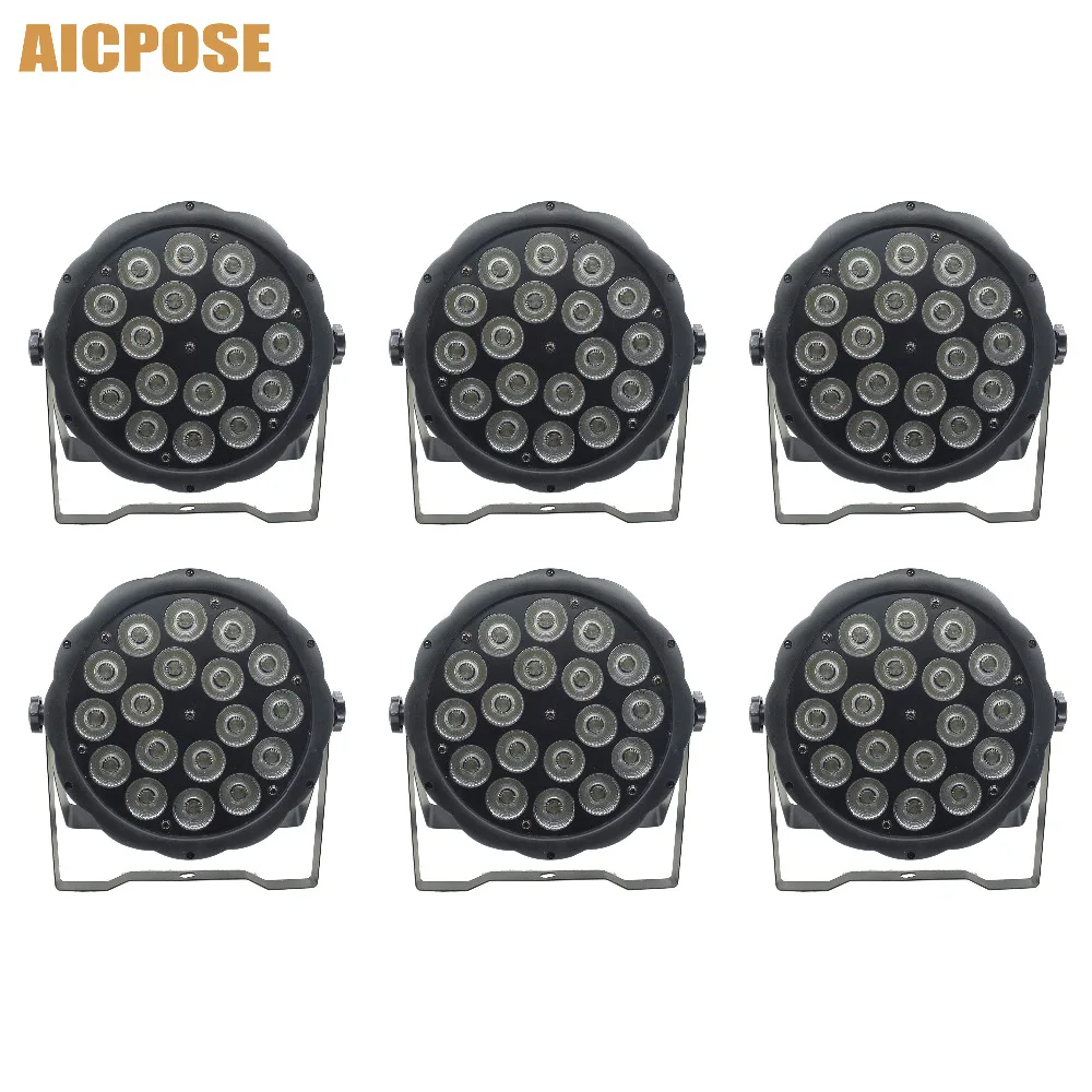 6 шт./лот 18x10 Вт RGBW 4в1 Led Par Light 18*10 с DMX512 управлением дискотека свет сцены DJ свадебный